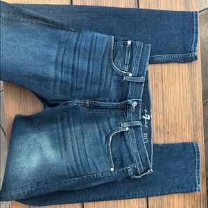 7 For All Mankind Dark Blue Denim Jeans - Paxtyn Men’s Tapered Jeans